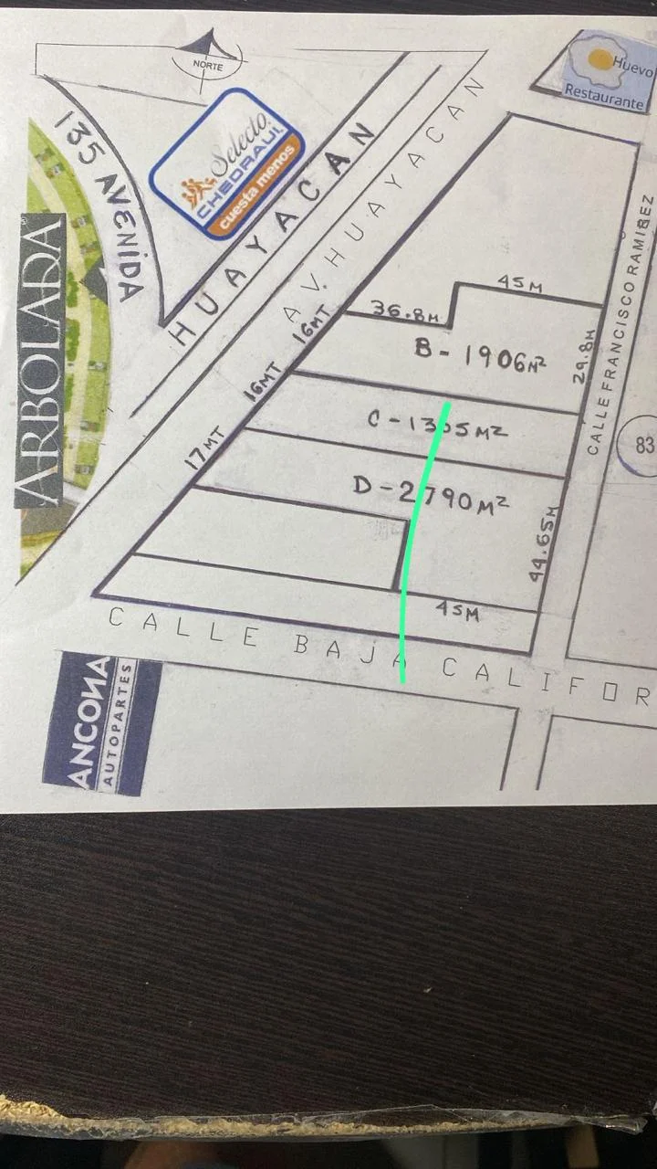 TERRENO EN VENTA  CANCUN AV. HUAYACAN